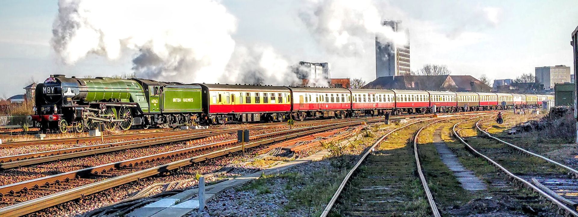 Steam rail service 60163 at Woking