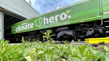  sustainable service being hauled by a class 66 locomotive