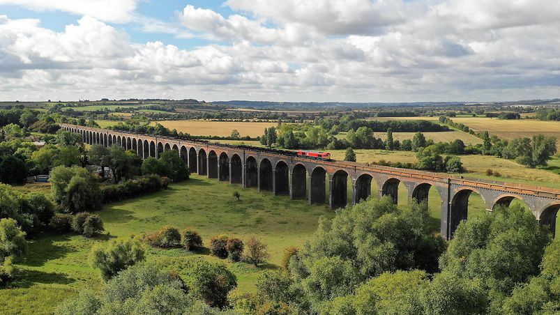  UK rail freight service in the countryside